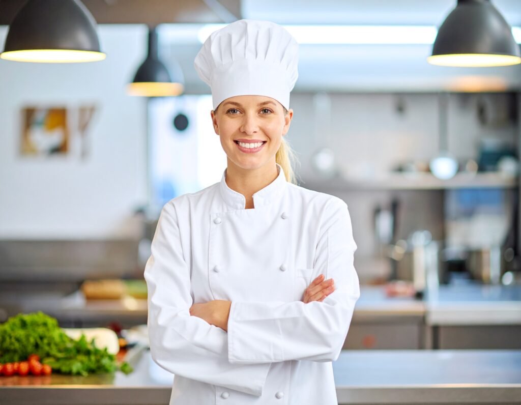 Firefly_female chef in a modern kitchen in her 25age 429949